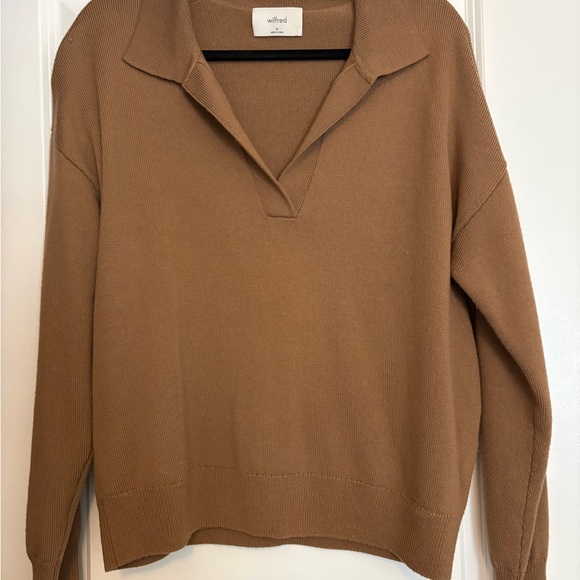 Wilfred Sweaters - Aritzia Wilfred Clara Sweater in Camel